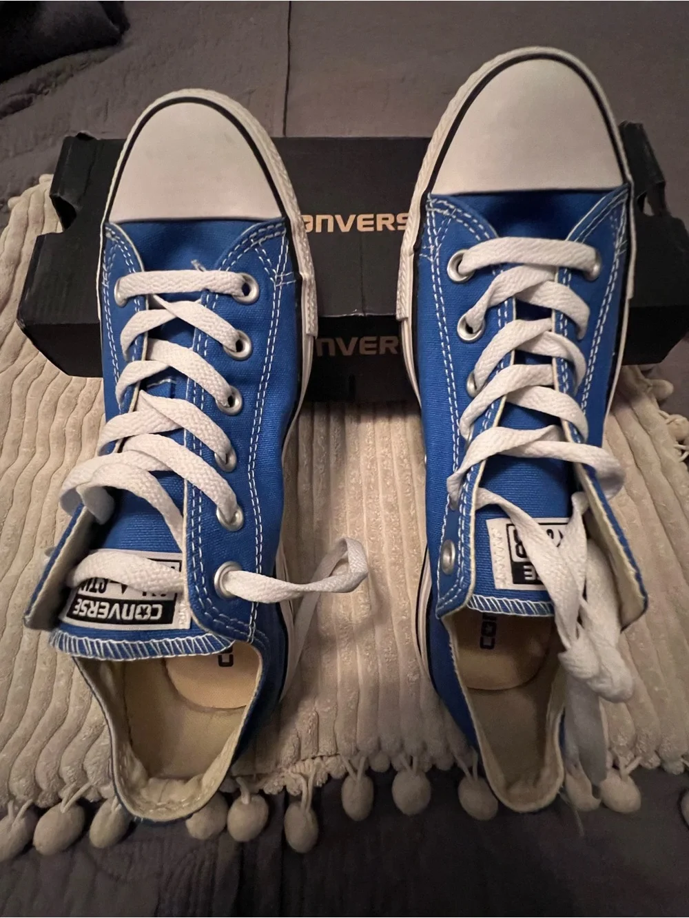 Converse Blue Top Sneakers with White Accents